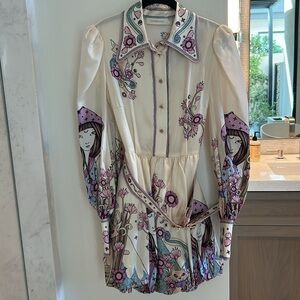 Zimmermann Floral Silk Blouse